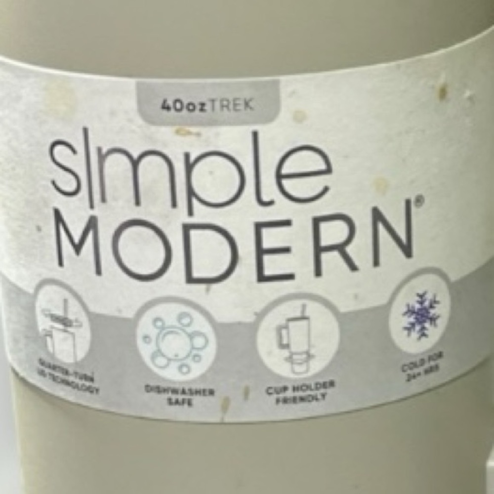 Simple Modern Beige Tumbler with Handle 40oz - Picture 5 of 5